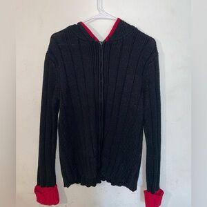 Vintage Black and red zip-up sweater Absolutely gorgeous sweater size large